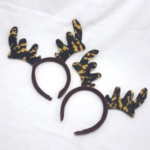 2 Camo Print Reindeer Antlers Xmas Photo Prop